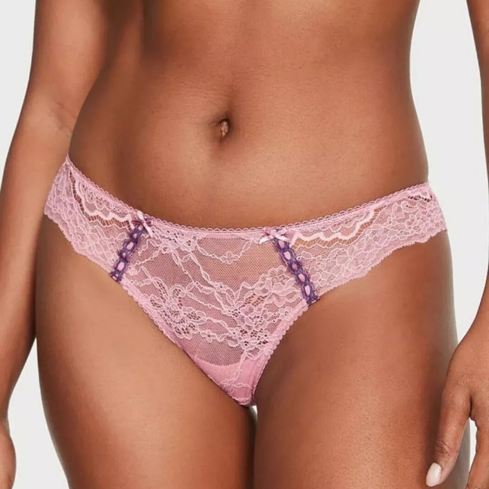 Victoria Secret - Dream Angels Lacie Lace Corded Cheekini (Pink)-M